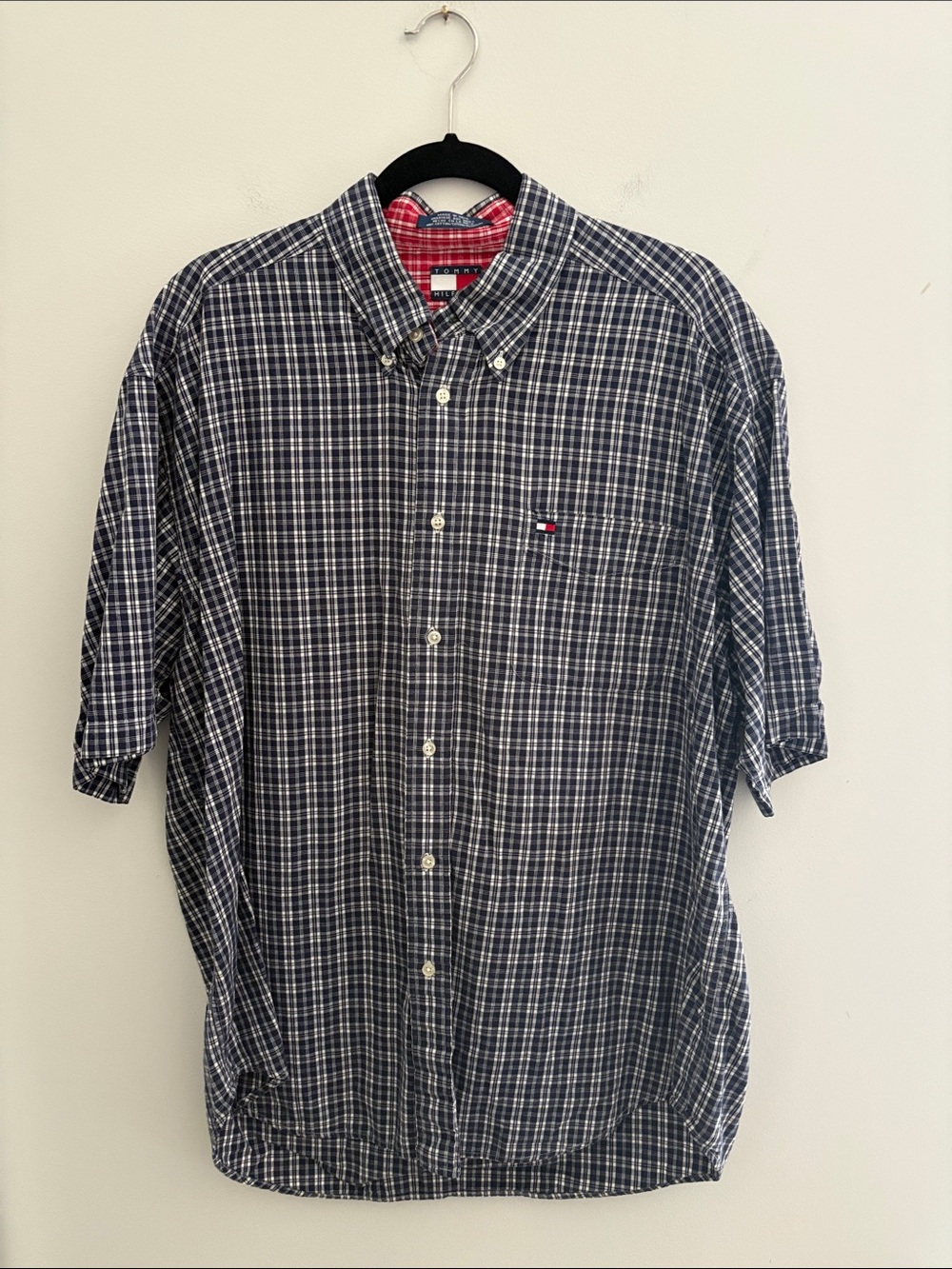 Vintage 90s Tommy Hilfiger Plaid Button Down Shirt XL